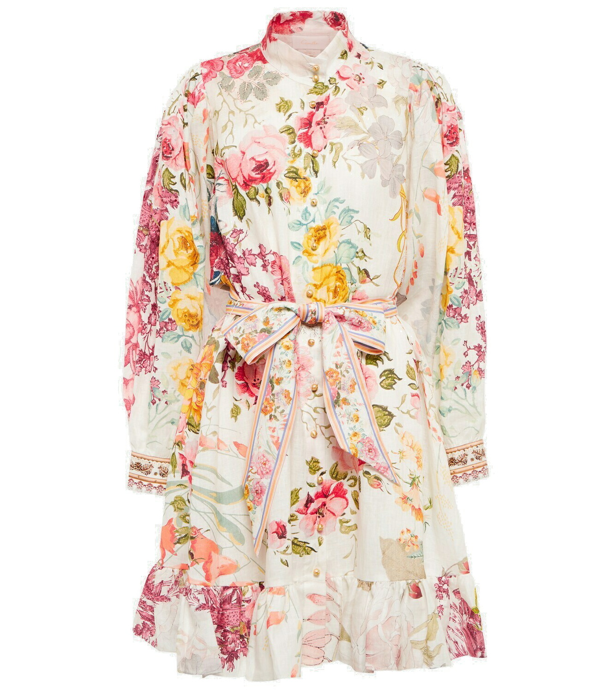 Camilla Floral linen minidress Camilla