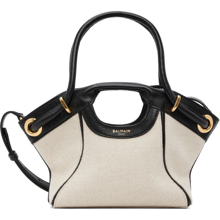 Photo: BALMAIN Black & Off-White Small Bag