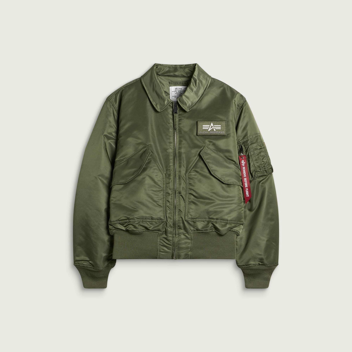 Alpha Industries Men's CWU-45 Heritage Bomber Jacket in Sage-Green