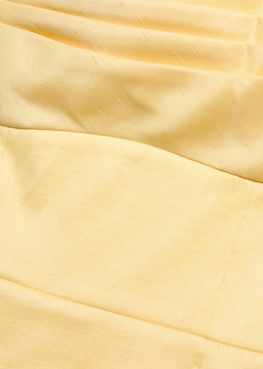 Rebecca Vallance Mandy Pleated Slubbed-poplin Maxi Dress Yellow