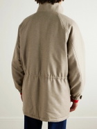 Auralee - Oversized Padded Wool Coat - Brown