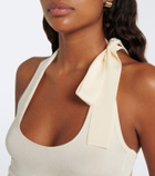 Zimmermann Fairlight knitted halterneck top
