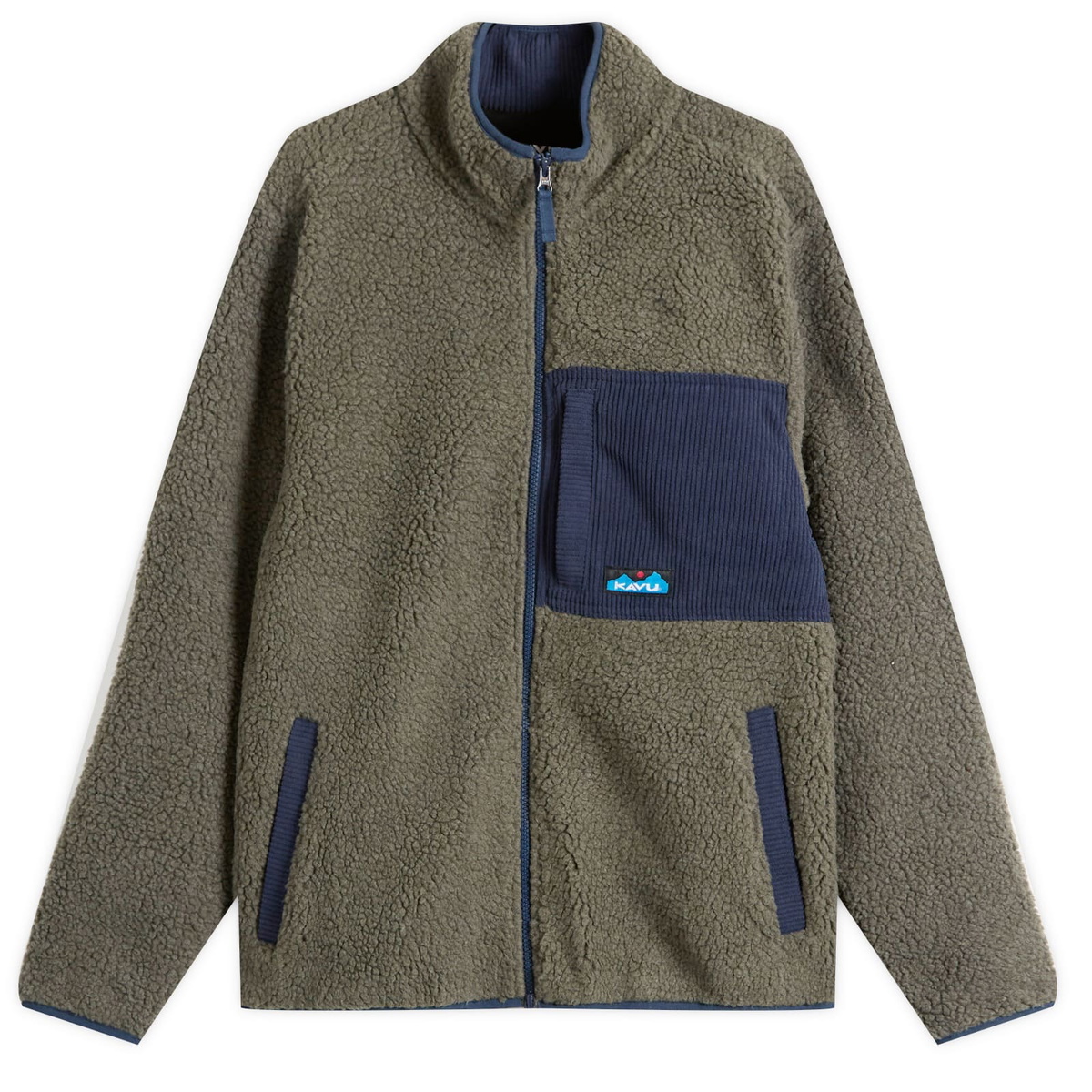 KAVU Men's Wayside Fleece Jacket in Ocean Storm