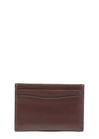 Coach Logo Leather Card Holder - Brown - One Size