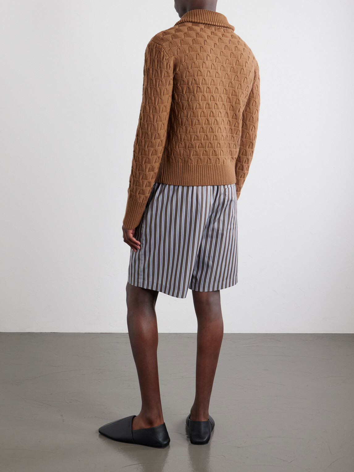 Wales Bonner - Wool Half-Zip Sweater - Brown
