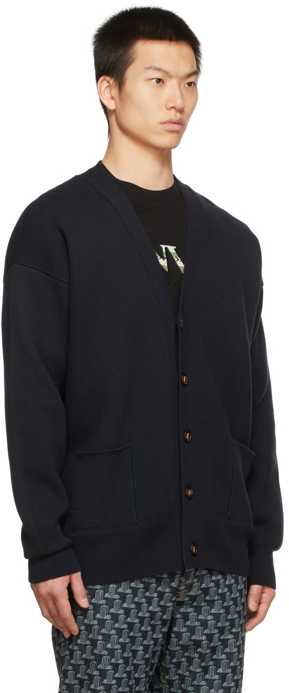 Lanvin merino wool-blend cardigan - Blue