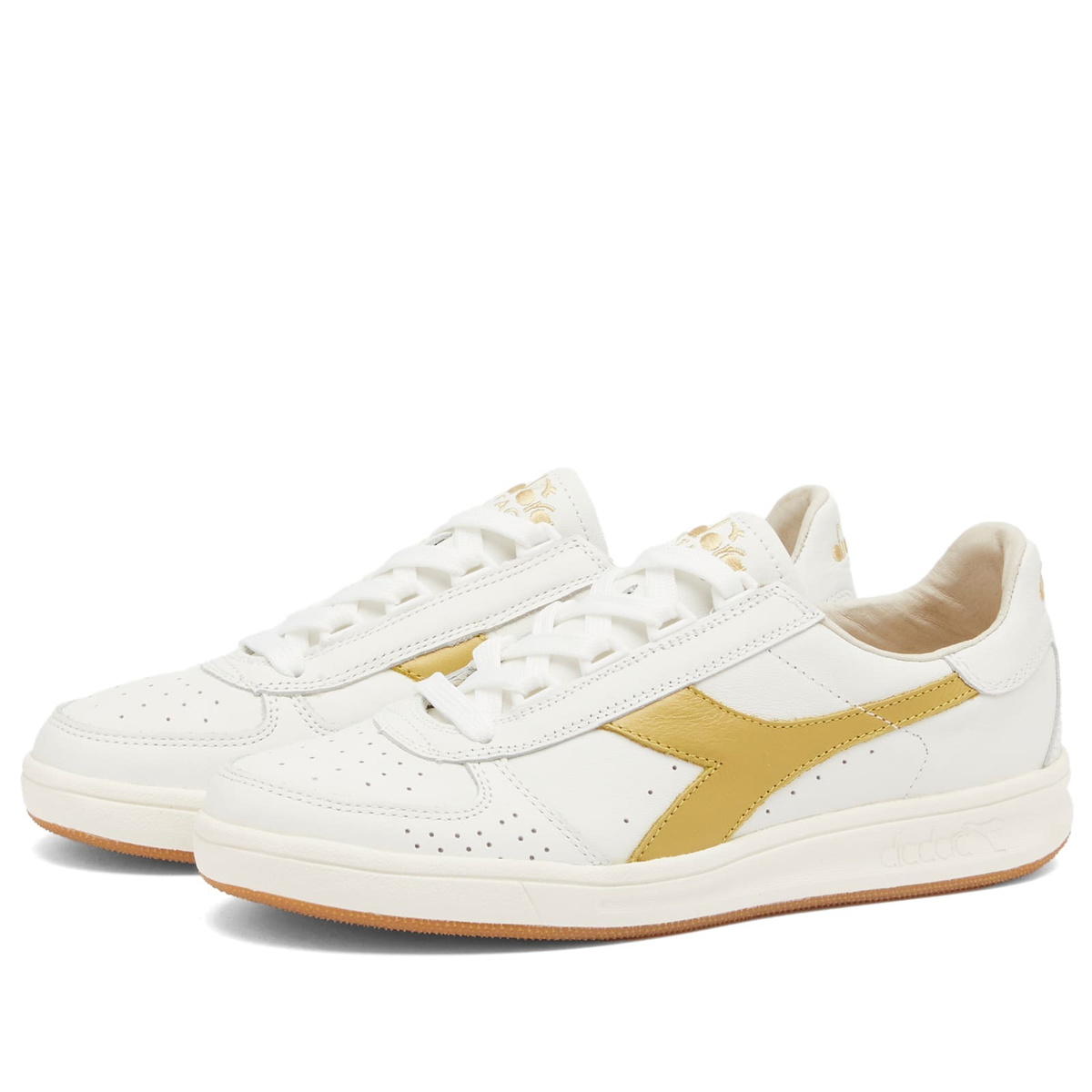 Diadora B.Elite '84 Sneaker in White/Gold