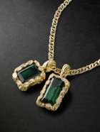 HEALERS FINE JEWELRY - Recycled Gold, Tourmaline and Indigolite Pendant Necklace