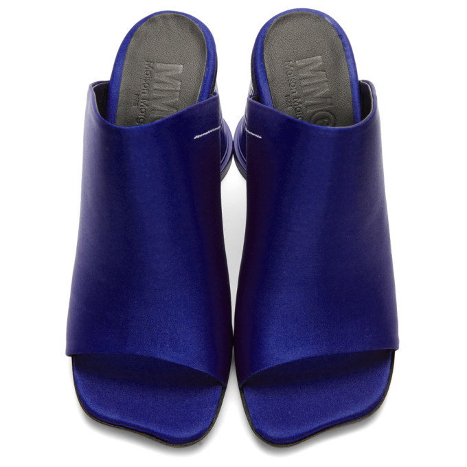 MM6 Maison Martin Margiela Blue Satin Cup To Go Sandals MM6 Maison