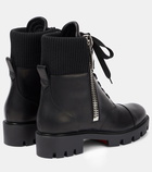 Christian Louboutin En Hiver Lug leather combat boots