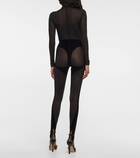 Wolford - x Mugler Flock Shaping paneled stirrup leggings