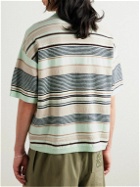 LOEWE - Paula's Ibiza Striped Cotton and Linen-Blend T-Shirt - White