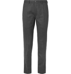 Incotex - Charcoal Slim-Fit Wool-Blend Flannel Trousers - Gray