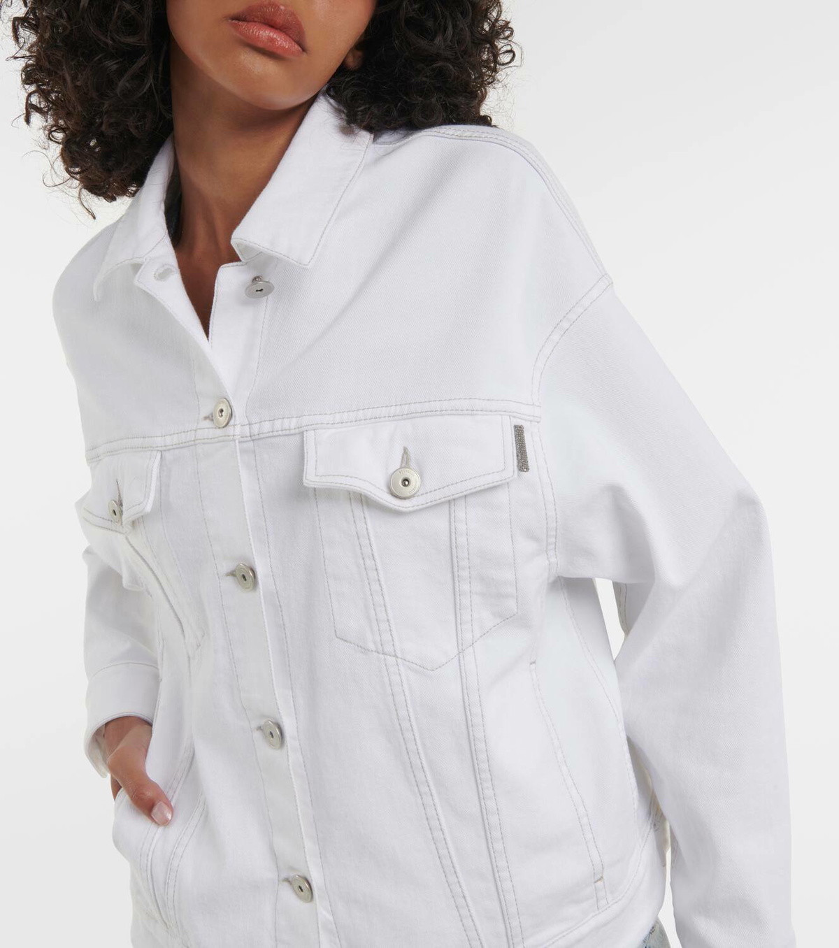 Brunello Cucinelli Cotton-blend denim jacket Brunello Cucinelli