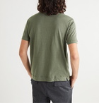 Massimo Alba - Panarea Striped Cotton and Cashmere-Blend Jersey T-Shirt - Green