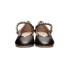 Miu Miu Black Crystal Ballerina Heels