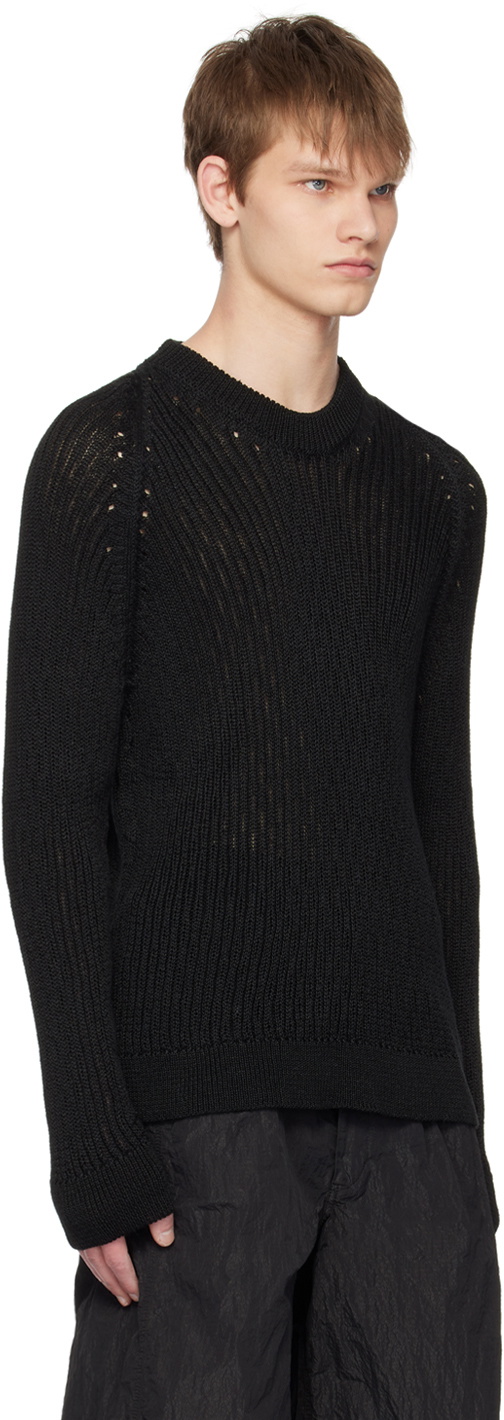 Omar Afridi Black Raglan Sweater