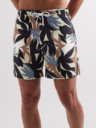 NN07 - Jules Straight-Leg Mid-Length Printed Swim Shorts - Black