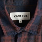 END. x YMC Curtis Shirt Shadow Plaid in Plum/Black Plaid