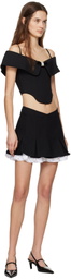 SHUSHU/TONG Black Off Shoulder Corset Top