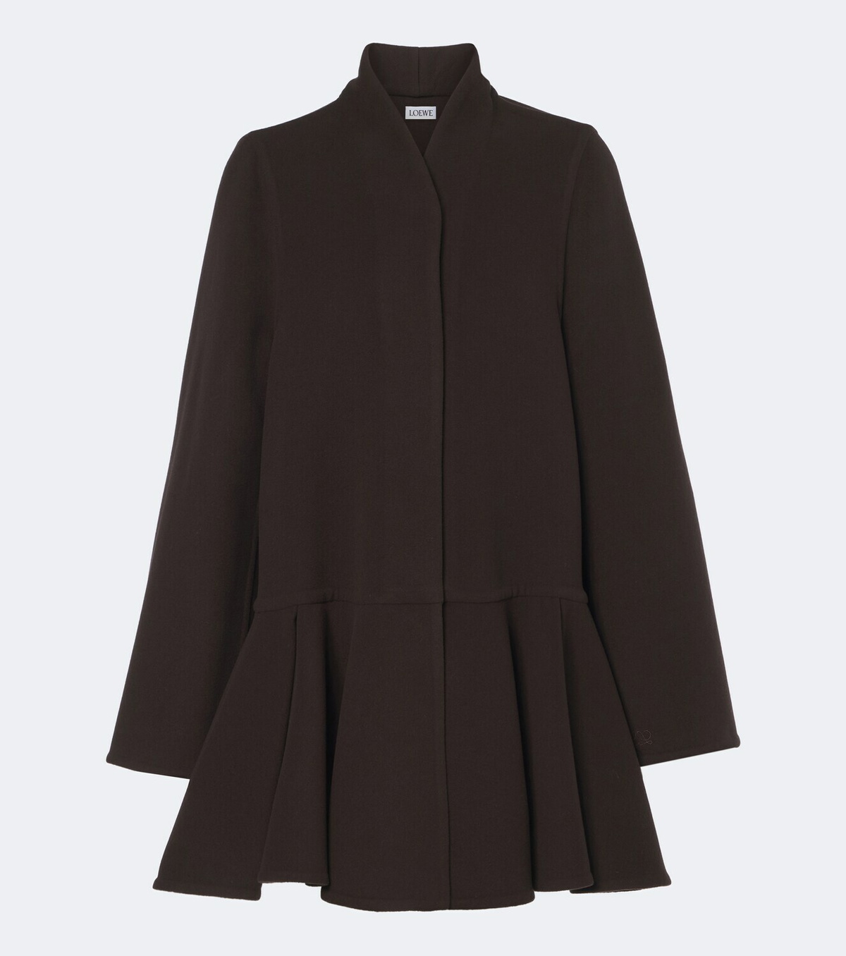 Loewe Peplum wool and cashmere coat