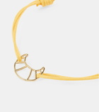 Aliita Croissant 9kt gold charm cord bracelet