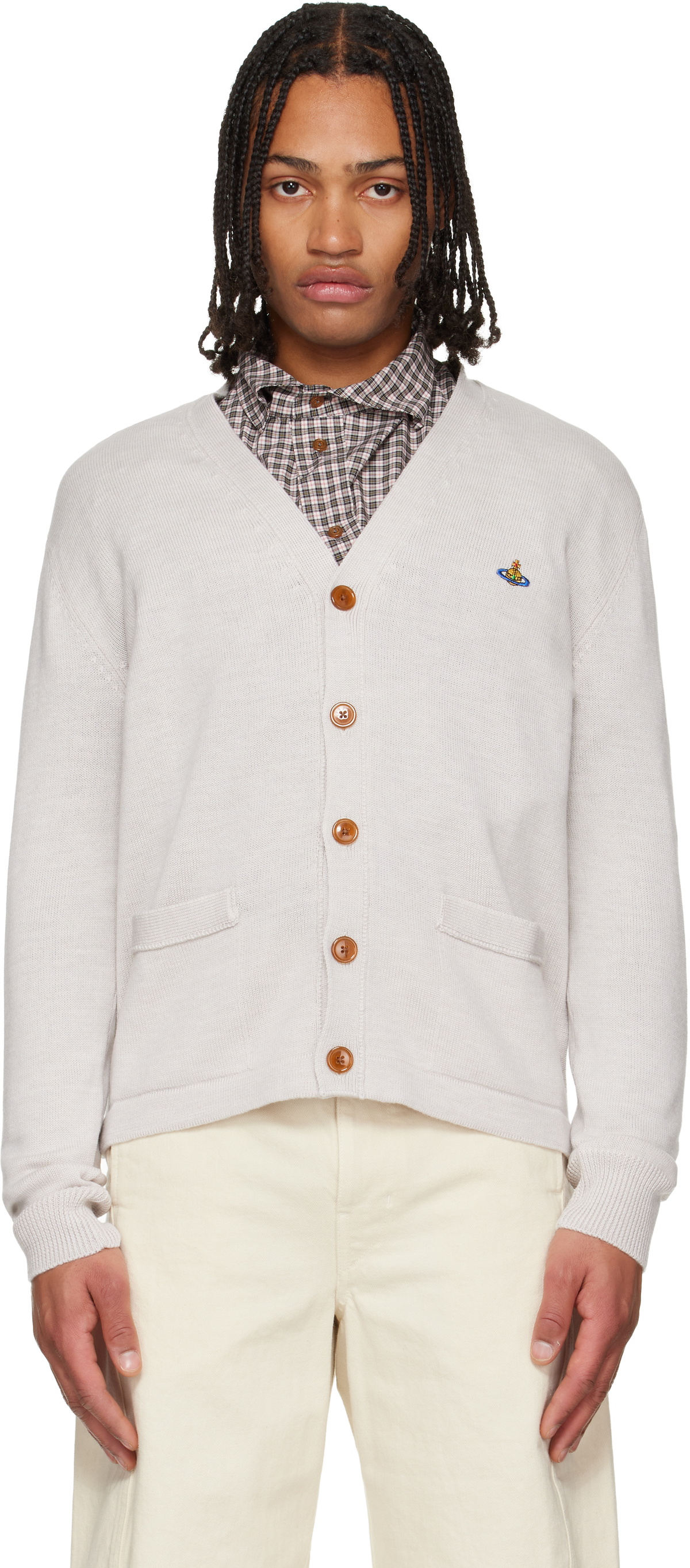 Vivienne Westwood Off-White Ripped Cardigan Vivienne Westwood