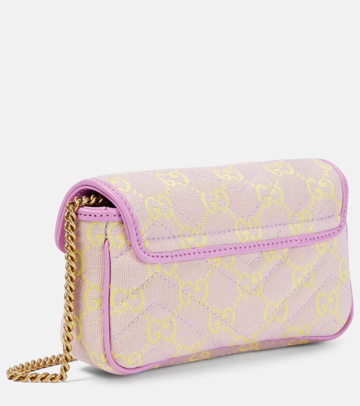 Gucci GG Super Mini leather-trimmed shoulder bag Gucci Gucci GG Super Mini leather-trimmed shoulder bag Gucci