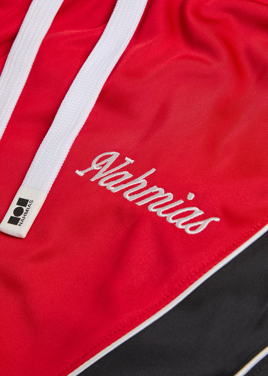 Nahmias Ollie Logo Panelled Jersey Track Pants Red