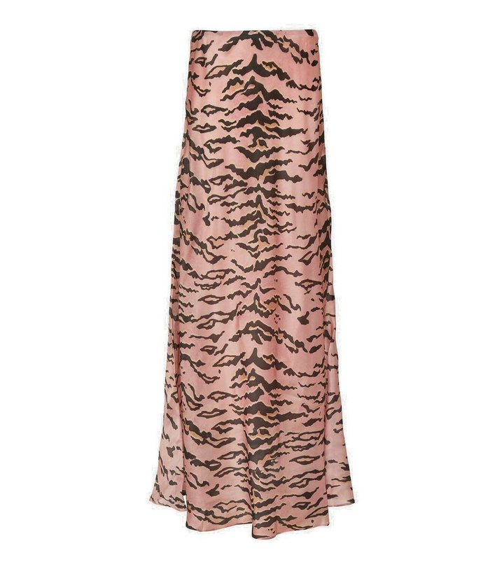 Photo: Zimmermann Matchmaker tiger-print silk maxi skirt