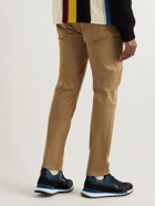 Dunhill - Straight-Leg Stretch Cotton and Mulberry Silk-Blend Trousers - Brown