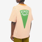 Kenzo Paris Men's Nautical Striped Oversize T-Shirt in Medium Orange