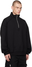 Juun.J Black Half-Zip Track Jacket