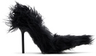 Balenciaga Black Flex Fur 110mm Heels