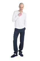 120% Lino Pants In Blue Linen