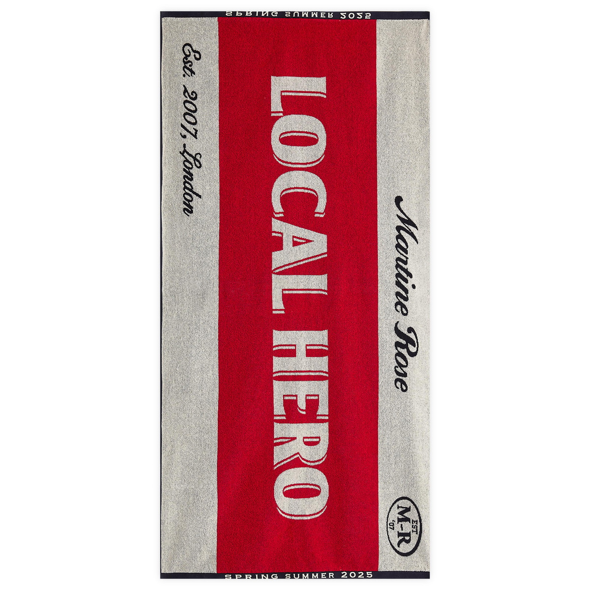 Martine Rose Women's Local Hero Towel in Red Cream 