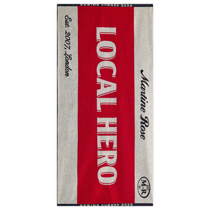 Photo: Martine Rose Women's Local Hero Towel in Red Cream 