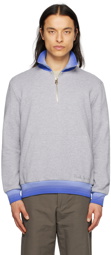 Paul Smith Gray Half-Zip Sweatshirt