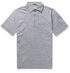 Rubinacci - Striped Slub Linen Polo Shirt - Blue