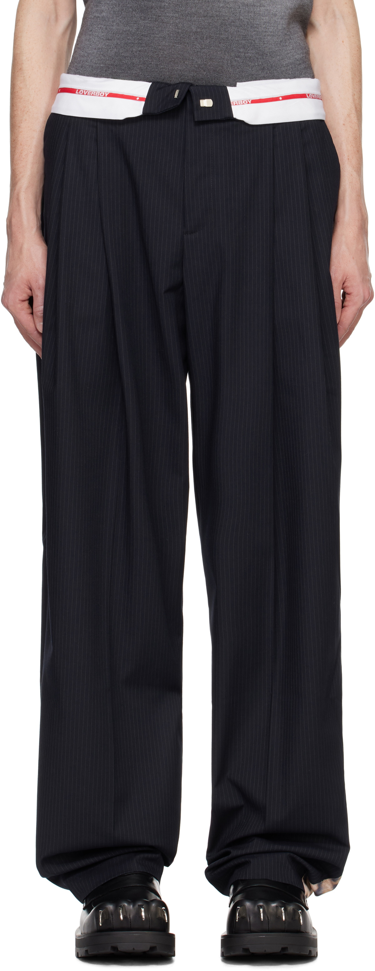 Charles Jeffrey LOVERBOY Navy Edinburgh Trousers Charles Jeffrey 