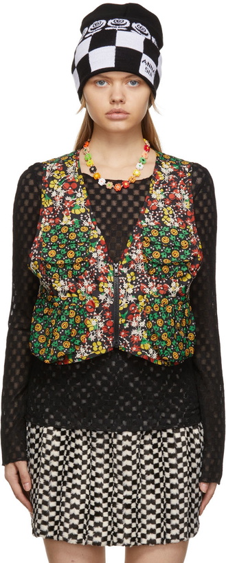 Photo: Anna Sui Black Mesh Field Flower Vest