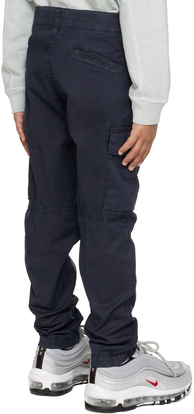 Stone Island Junior Kids Navy Patch Cargo Pants