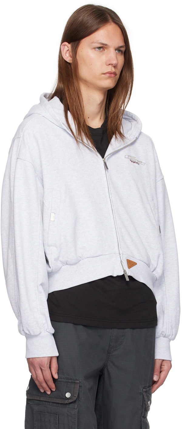 C2H4 Gray Aviation Zip-Up Hoodie