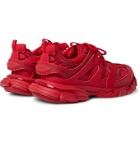 Balenciaga - Track Nylon, Mesh and Rubber Sneakers - Red