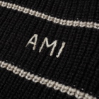 AMI Oversize Striped Rib Crew Knit