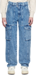 Isabel Marant Blue Javier Denim Cargo Pants