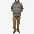 Goldwin Men's Down Parka Jacket in Khaki Grey