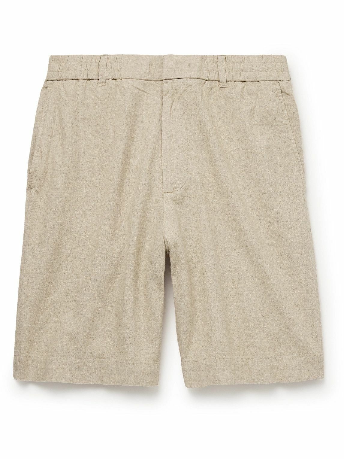 Photo: NN07 - Billie 5397 Straight-Leg Linen and Organic Cotton-Blend Shorts - Neutrals