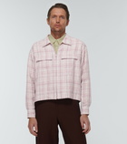 Auralee - Checked linen and silk blouson jacket