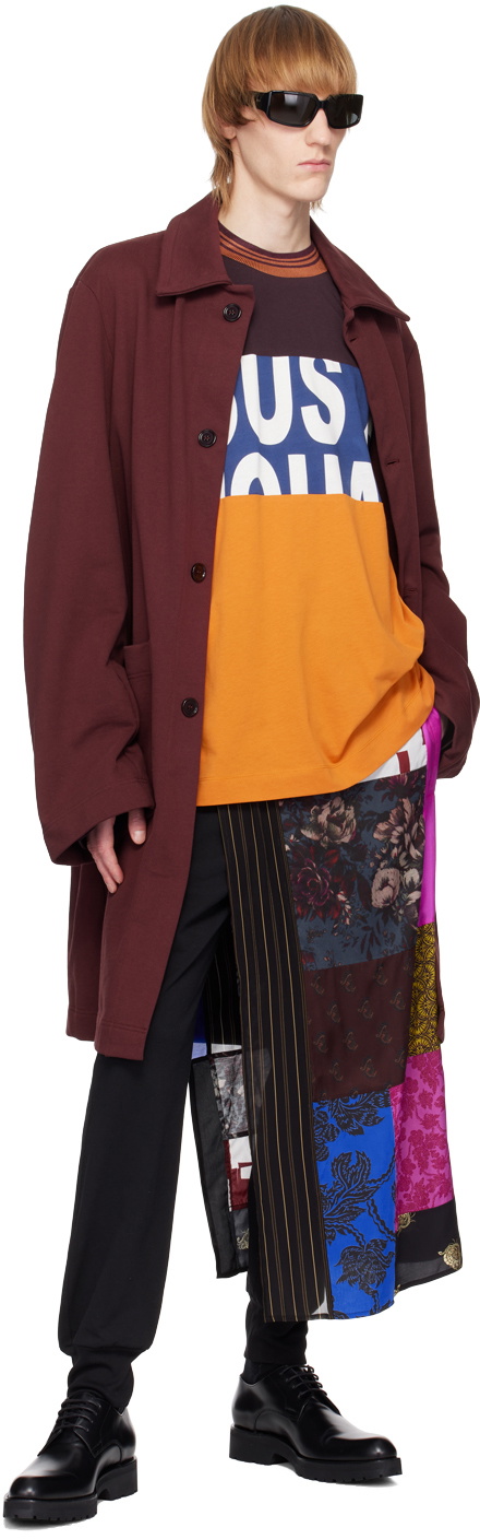 Dries Van Noten Black Patchwork Overlay Lounge Pants Dries Van Noten